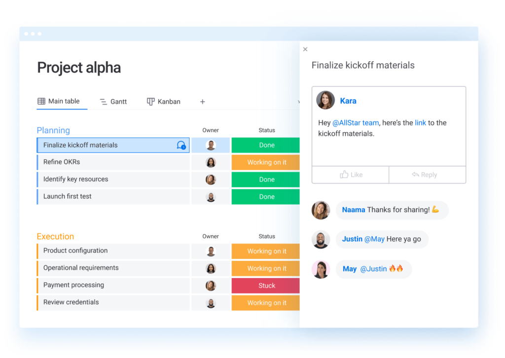Zusammenarbeit mit monday.com-Boards und Workflows