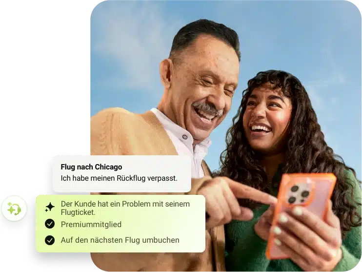 Zendesk KI-Funktionen im Einsatz: Kunde hat Flug verpasst