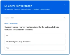 Customer Service Maturity Check