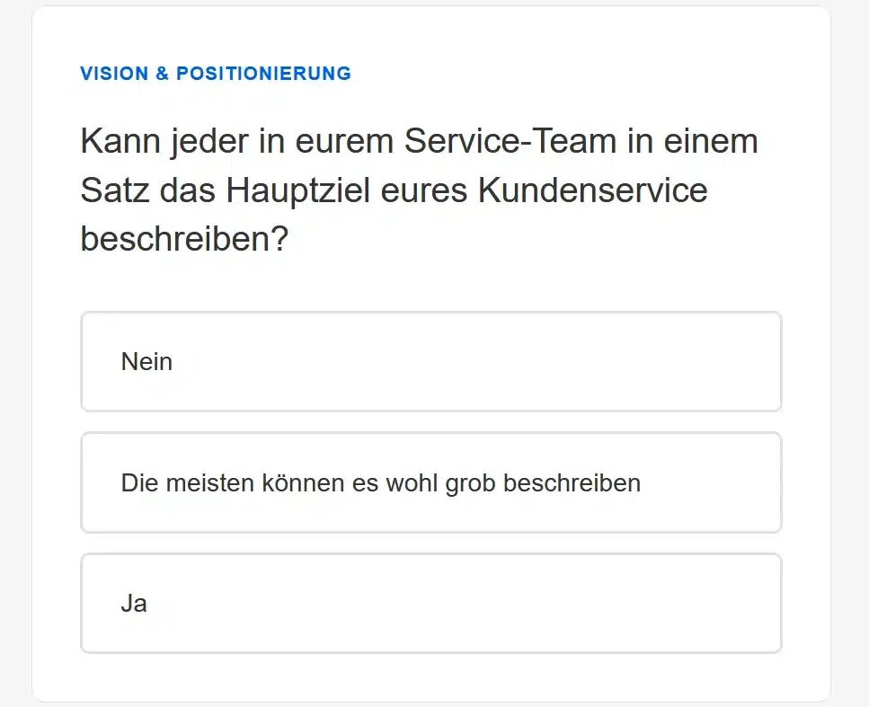 Kundenservic-Reifegrad-Check