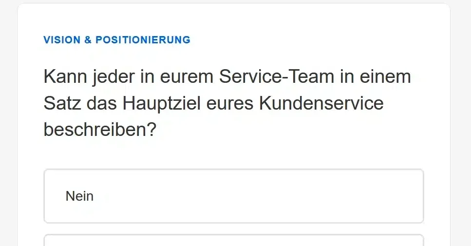 Kundenservic-Reifegrad-Check